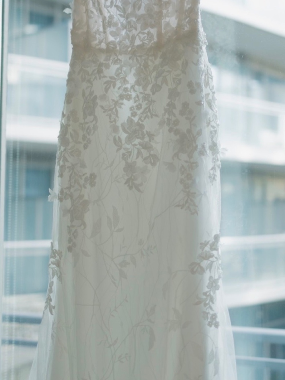 Floral Lace Sweetheart Wedding Dress with removable Sleeves